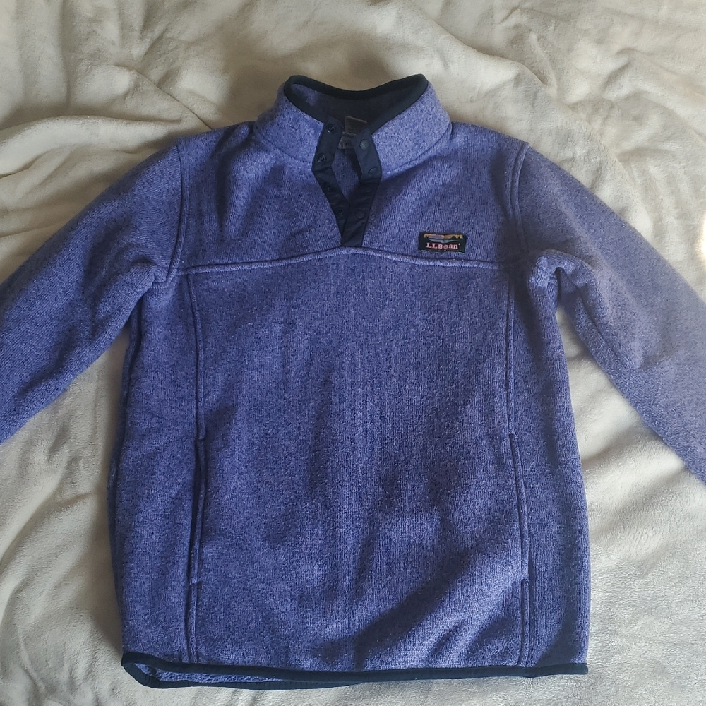 L.L. Bean Heathered Purple Fleece Jacket